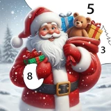 Santa Color By Number Games icon