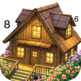 Cabin & House Paint by Numbers icon