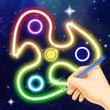 Glow Spinner: Finger Draw Art icon