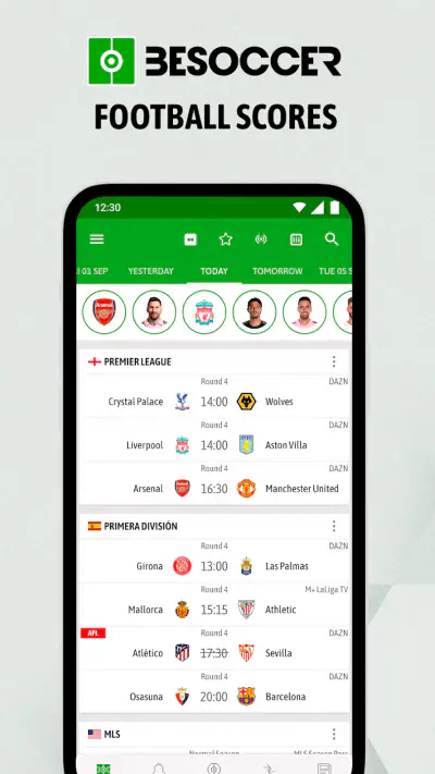 BeSoccer: Fußball Ergebnisse screenshot 1