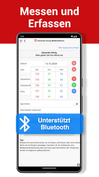 BlutdruckDaten: Werte im Griff screenshot 1