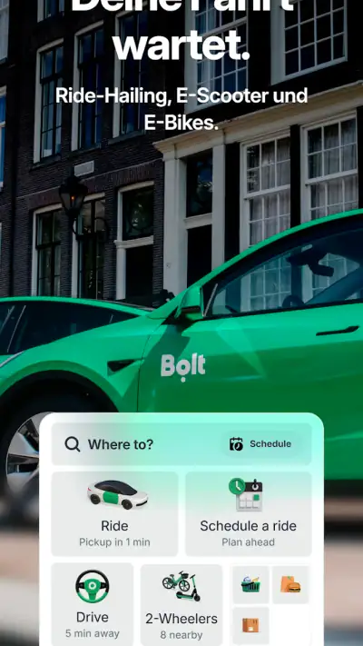 Bolt: Fahrten anfordern screenshot 1