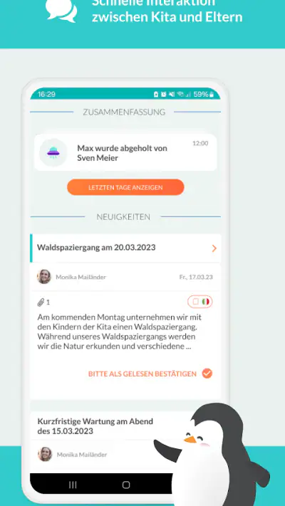 CARE Kita App screenshot 1