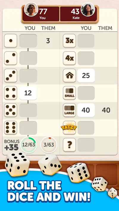 Dice Yatzy - Klassischer Spiel screenshot 1