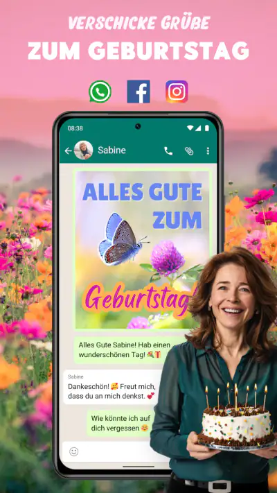 Glückwünsche & Geburtstags App screenshot 1