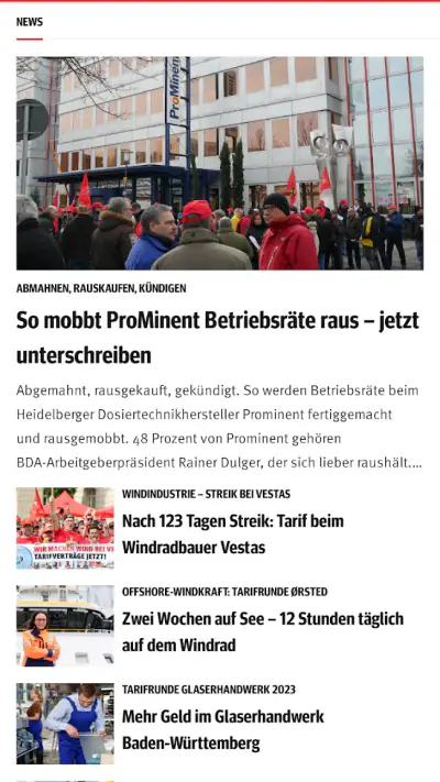 IG Metall App screenshot 1