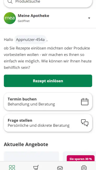 mea® - meineapotheke.de screenshot 1