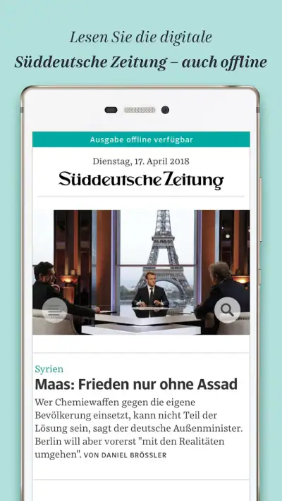 Süddeutsche Zeitung screenshot 1