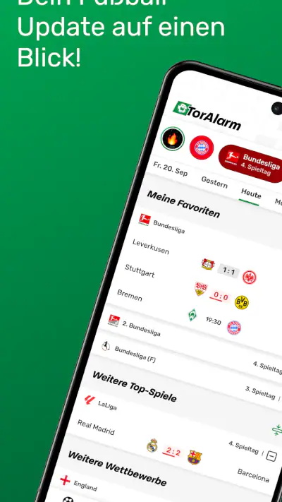 TorAlarm - Fußball Ergebnisse screenshot 1