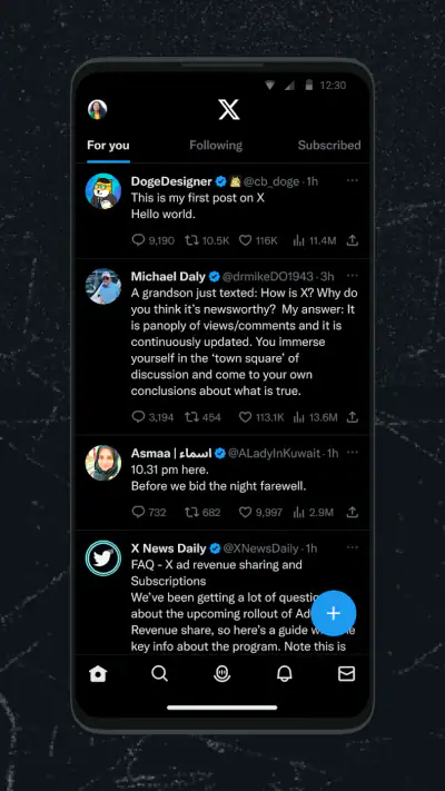 X (ehemals Twitter) screenshot 1