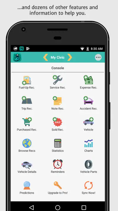 aCar - Car Management, Mileage screenshot 1