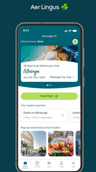 Aer Lingus App screenshot 1