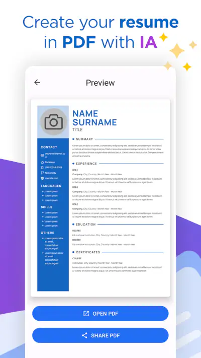 AI Resume Builder CV Maker PDF screenshot 1