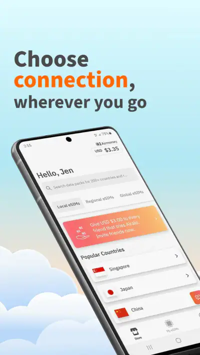 Airalo: eSIM Travel & Internet screenshot 1