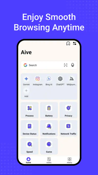 Aive Browser – Smart & Simple screenshot 1