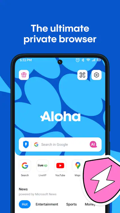 Aloha Browser - Private VPN screenshot 1