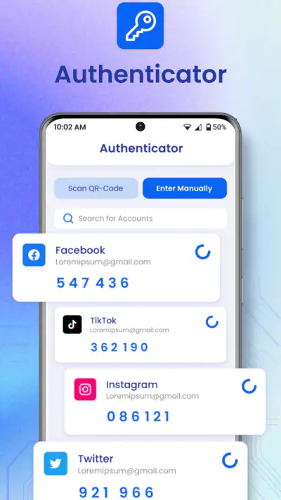Authenticator 2FA OTP Backup screenshot 1