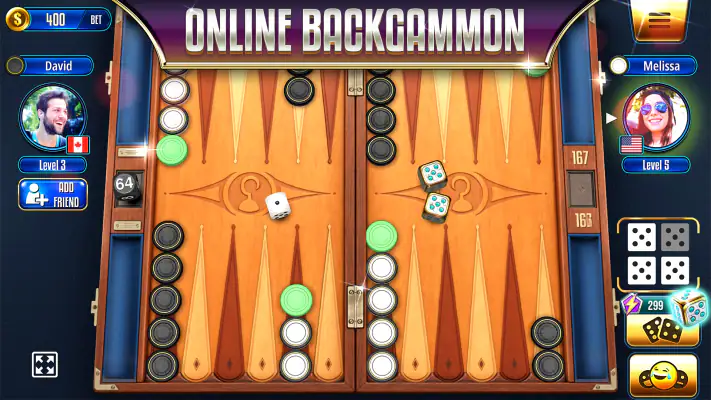 Backgammon Legends Online screenshot 1