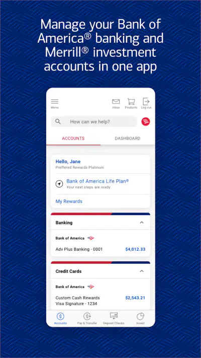 Bank of America Mobile Banking screenshot 1