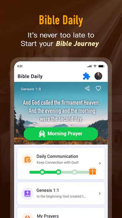 Bible Daily, KJV Bible + Audio screenshot 1
