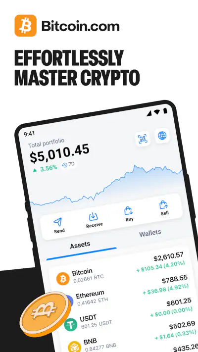 Bitcoin.com: Crypto Wallet screenshot 1