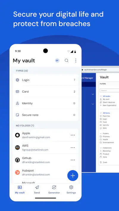 Bitwarden Password Manager screenshot 1