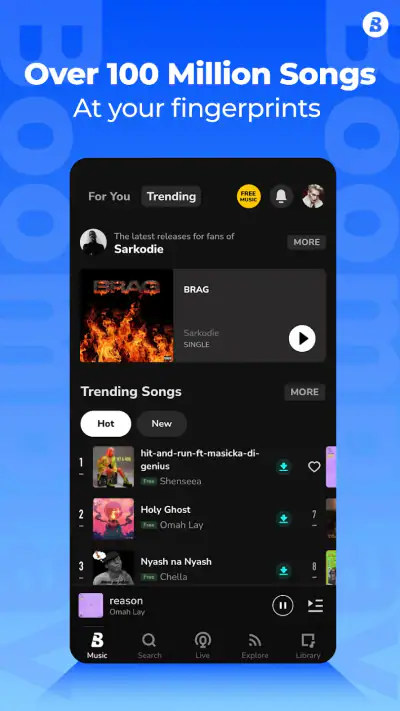 Boomplay: Music & Live Stream screenshot 1