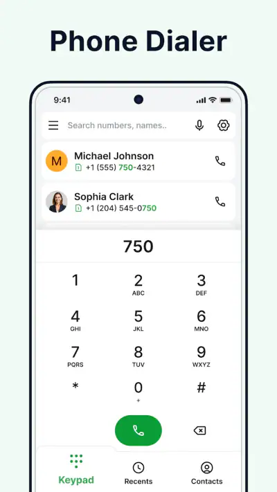 Contacts: Phone Calls, Dialer screenshot 1
