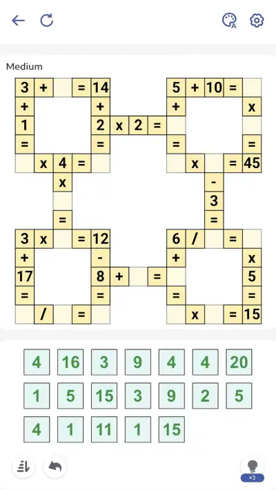 Crossmath® - Math Puzzle Games screenshot 1