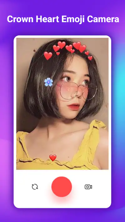 Crown Heart Emoji Camera screenshot 1