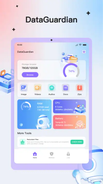 DataGuardian - Antivirus&Clean screenshot 1