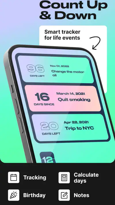Day Counter. Count Up & Down screenshot 1