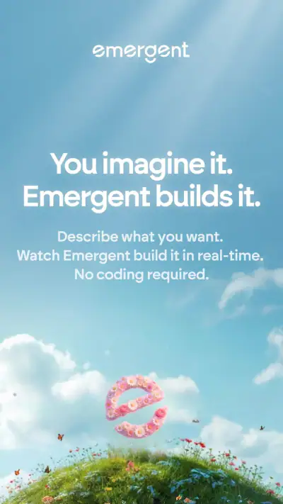 Emergent AI: Vibe Code Apps screenshot 1