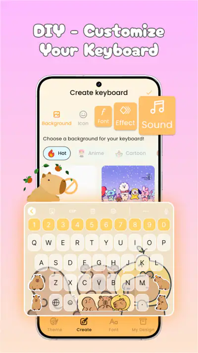 Emoji Keyboard: Custom Themes screenshot 1