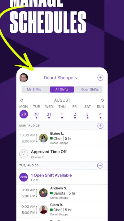 Homebase: Scheduling & Payroll screenshot 1