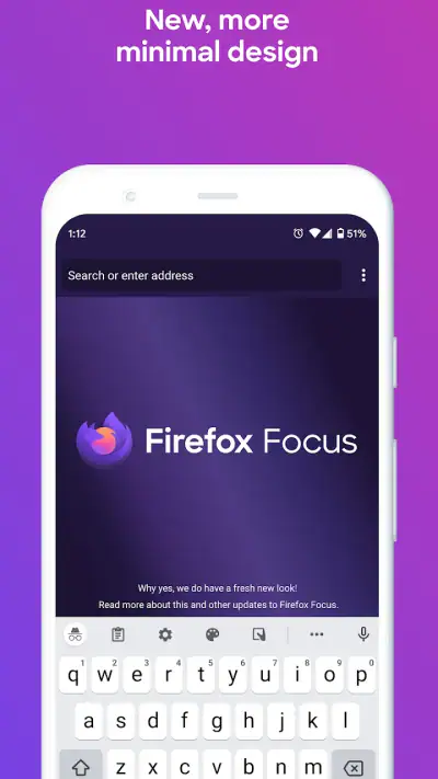 Firefox Focus: No Fuss Browser screenshot 1