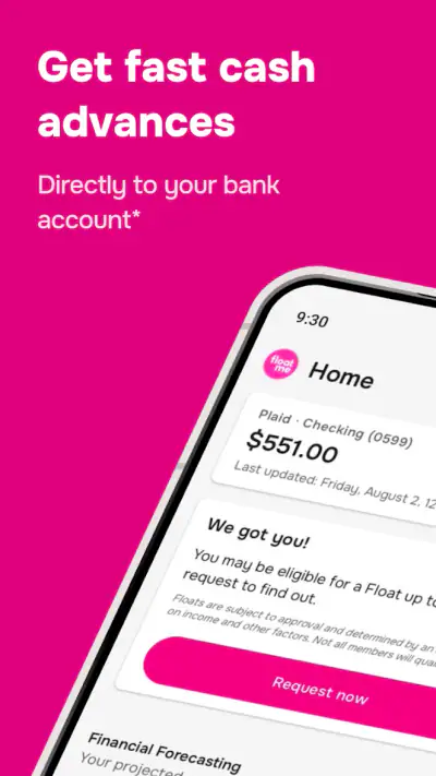 FloatMe: Fast Cash Advance App screenshot 1