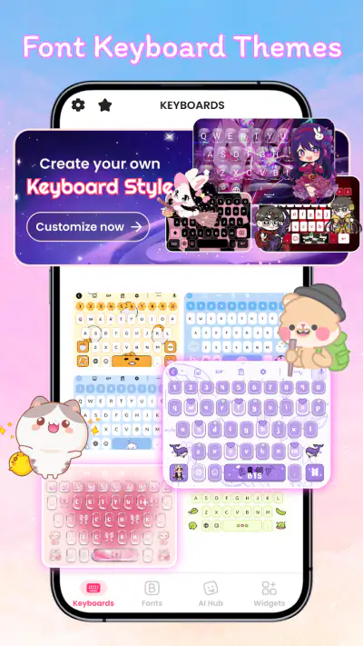 Font Keyboard Themes, Emoji screenshot 1