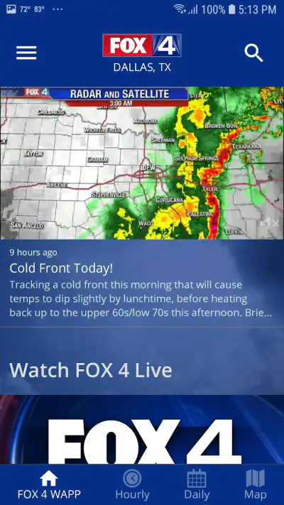 FOX 4: DFW WAPP - Weather screenshot 1