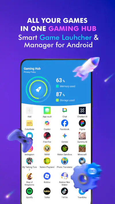 Gaming Hub: Game Launcher App screenshot 1