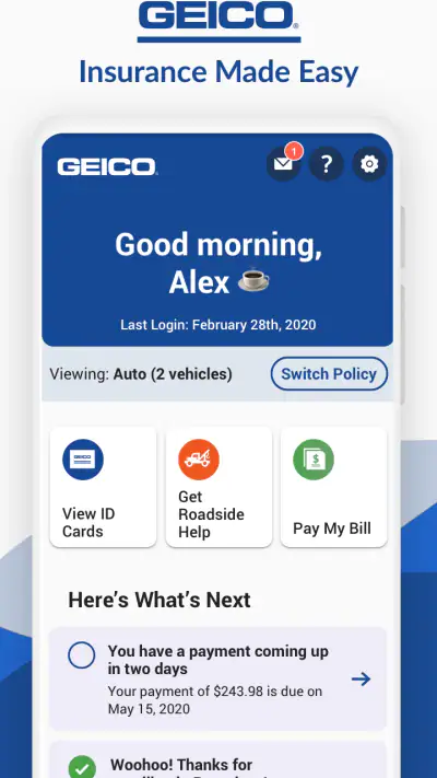 GEICO Mobile - Car Insurance screenshot 1