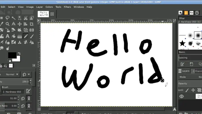 GIMP screenshot 1