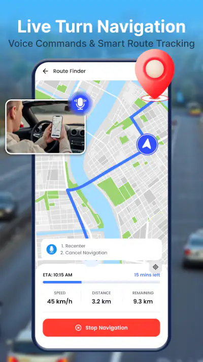GPS Voice Navigation Live Maps screenshot 1