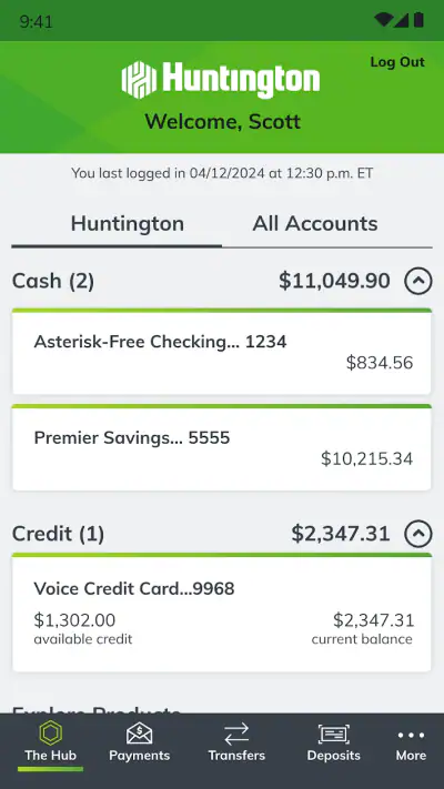 Huntington Mobile Banking screenshot 1