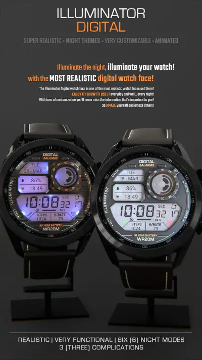 ILLUMINATOR Digital Watch face screenshot 1
