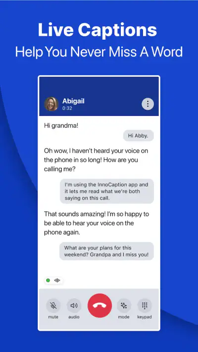 InnoCaption Live Call Captions screenshot 1