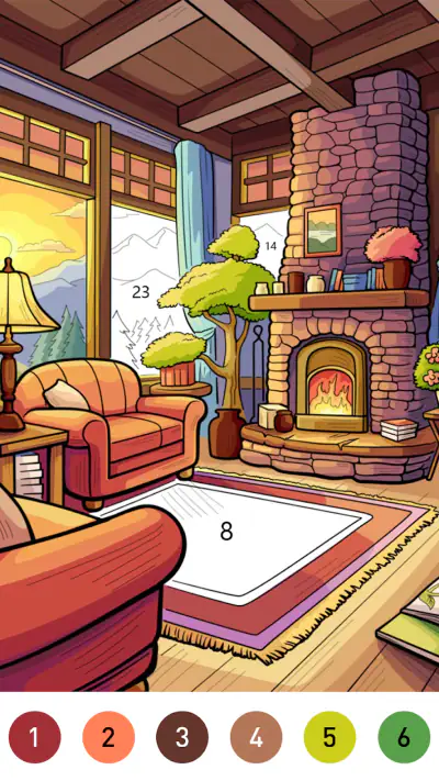 Wild West Color by Number Book screenshot 1