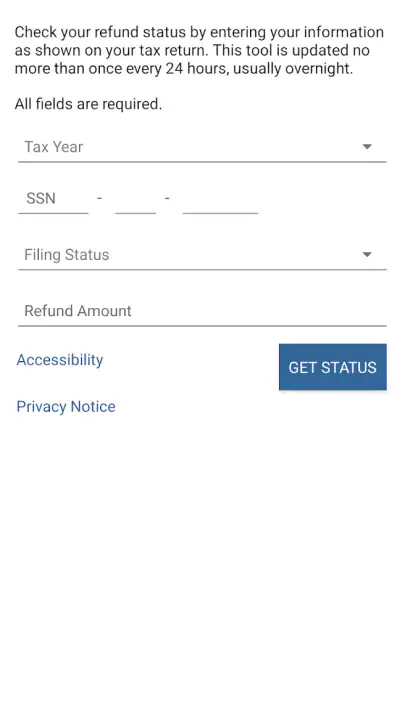 IRS2Go screenshot 1