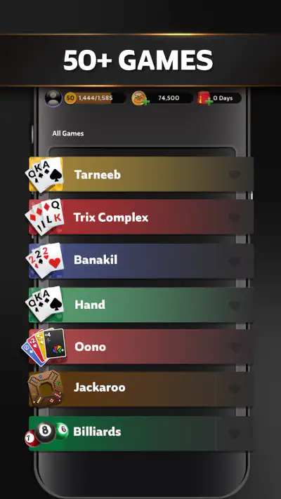 Jawaker Hand, Tarneeb & Trix screenshot 1