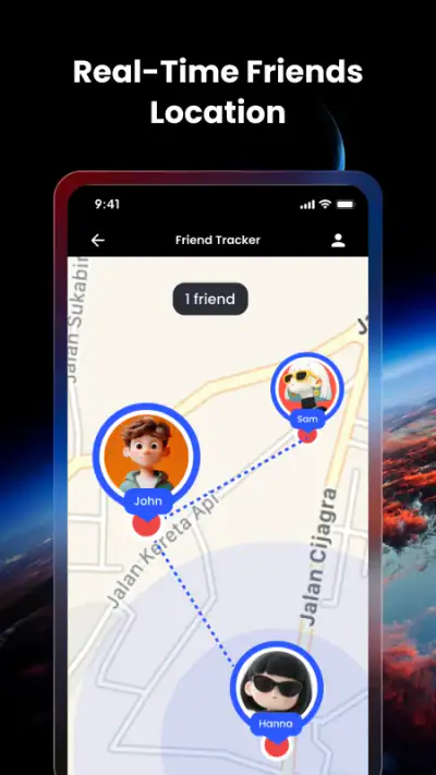 Live Earth Map & GPS Tracker screenshot 1